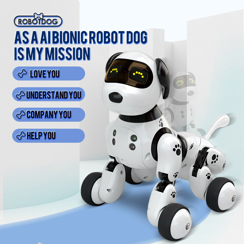 Juguete eléctrico para cantar perros, Robot inteligente para mascotas, programación de sabiduría, regalo de cumpleaños para niños