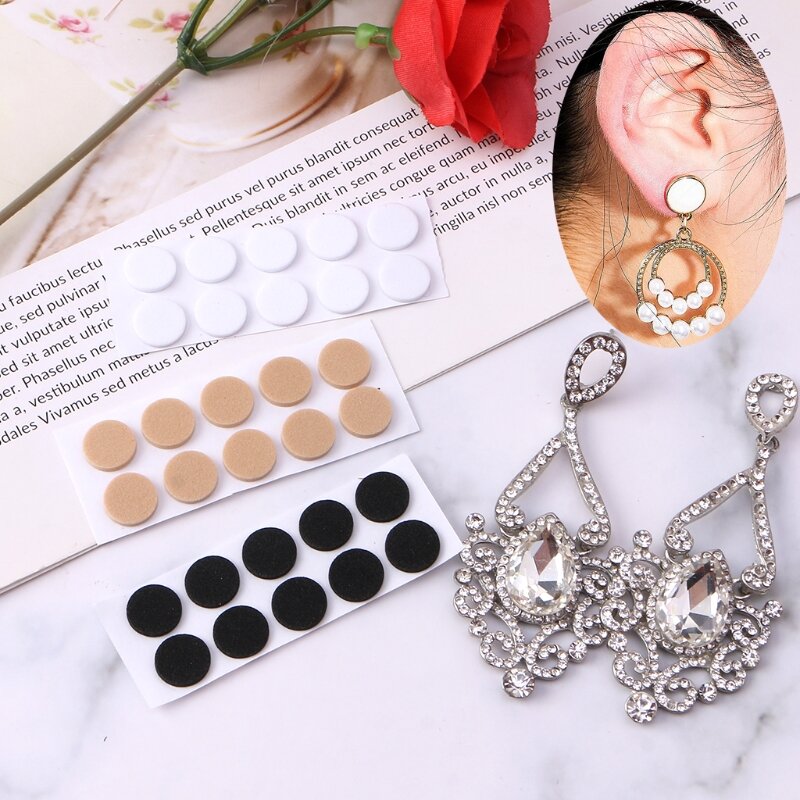 100Pcs Invisible Earring Lifters Earring Stabilizers Waterproof Earring Support Pads for Supporting Large Heavy Earrings