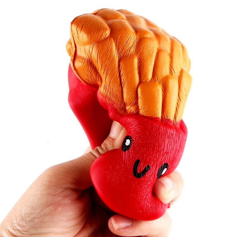 Langsam steigendes Stressabbau-Squeeze-Handspielzeug mit Pommes-Frites-Duft, Jumbo-Geschenk für Kinder