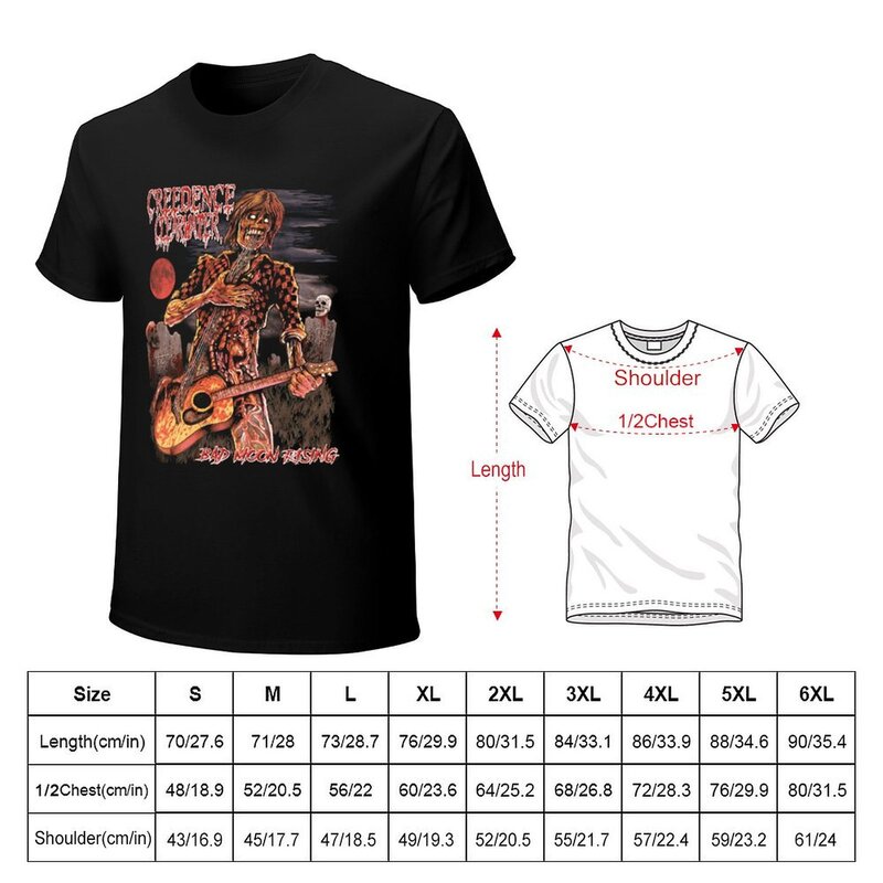 Bad Moon Rising T-Shirt Sommer Top Plus Size Tops übergroße Neuauflage Herren große T-Shirts