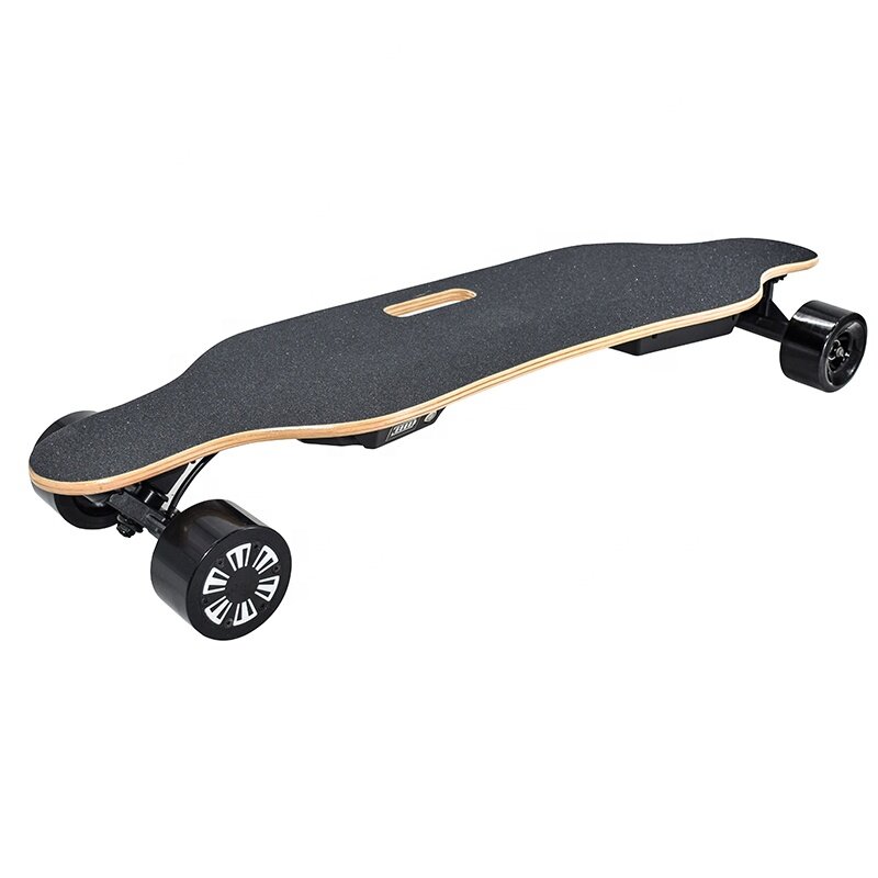 Skateboard listrik Longboard driver ganda kualitas terbaik penjualan laris skateboard kayu Maple empat roda longboard