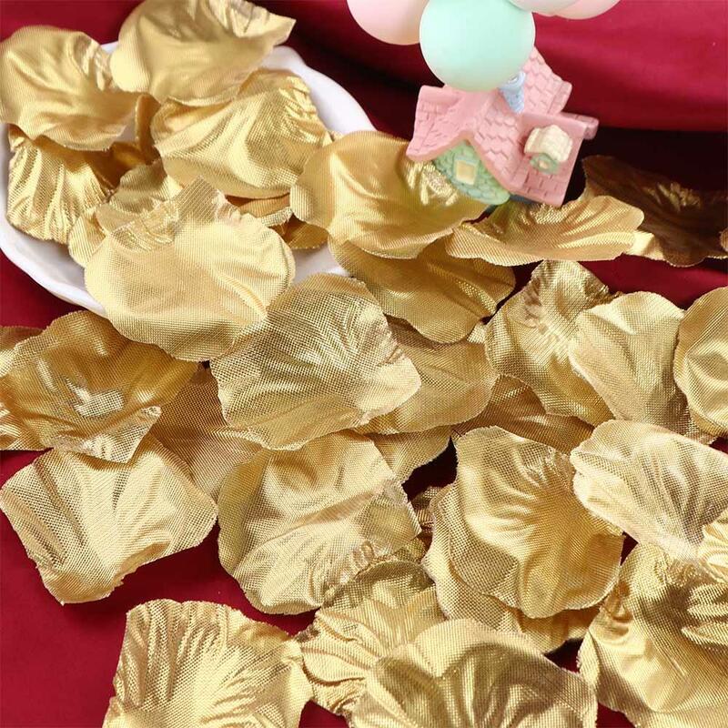 for Wedding Birthday Decor Silver Lifelike Silk Scatter Flowers Fake Rose Petals Artificial Rose Hand Throwing Flowers
