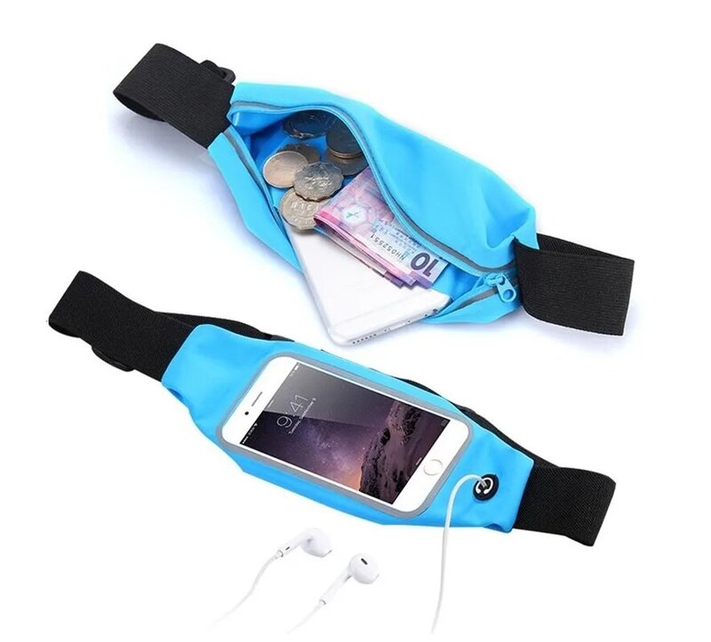 Running Case Belt Waist Pack Travel Zip Pouch Phone Pack Belt Sport Case Waterproof Fanny Pack Wholesale  Solid