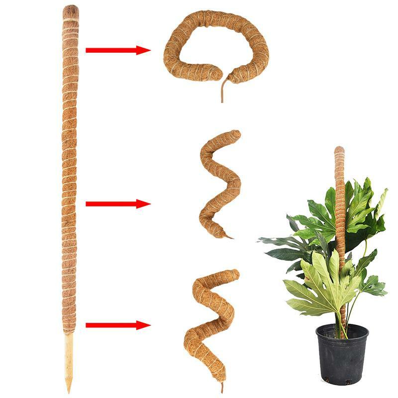 Poste de musgo plegable de fibra de Coir, estacas de escalada, extensión de soporte de planta para Monstera, poste de planta de Coco para escalada de jardín