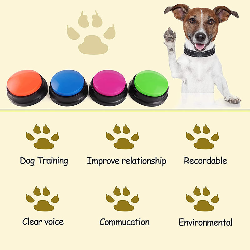 Przycisk komunikacji dla psa nagrywalne przyciski rozmowy interaktywny dyktafon dla kota rozmowy zabawkowe zwierzątko szkolenie odpowiedź Buzzer Tool