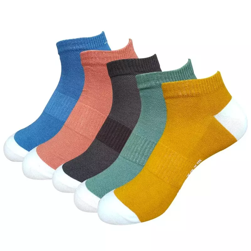 Calcetines informales de algodón para hombre, calcetín de negocios, bombeo, color puro, patrón oscuro