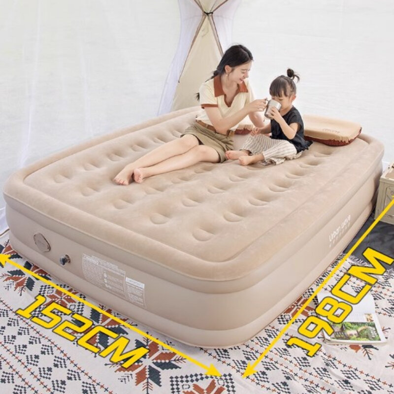 Cama inflável portátil confortável, Colchão de acampamento dobrável ultra macio, Sofá preguiçoso, Mobília ao ar livre do acampamento