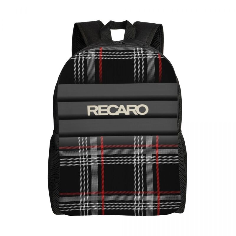 남녀공용 맞춤형 Recaros 로고 백팩, 대학생 책가방, 캐주얼 책가방