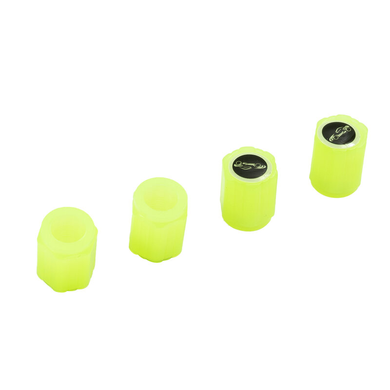 For Car Night Cooler Bicycles Car Fluorescent Green Luminous Motorcycles Rubber SUV Stem Tire Universal New 2022