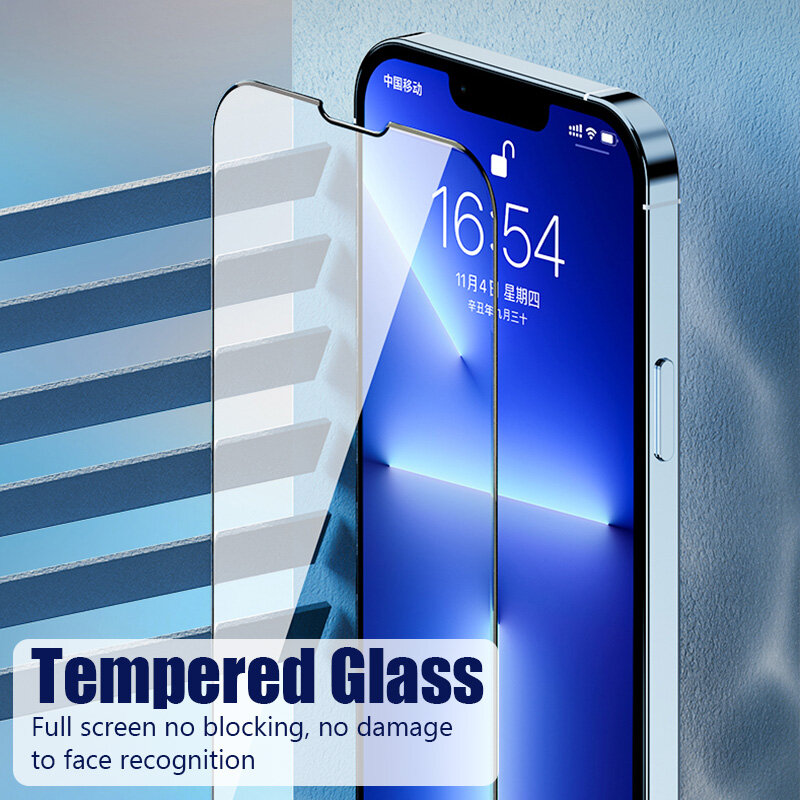 Защитное стекло, закаленное стекло для iPhone 15 14 13 12 11 Pro Max Mini X XS Max XR 7 8 14 15 Plus SE 2020, 3 шт.