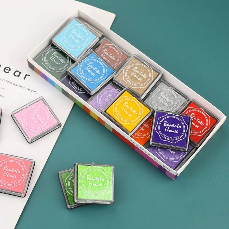 20PCS Giant Ink Pads Multi-colored Stamp Pads Creative Rainbow Inkpad Rubber Stamp Oil for DIY Craft Scrapbooking Ink Pad