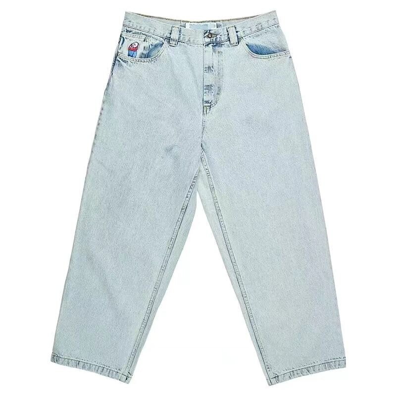 Deeptown-Jean baggy surdimensionné Y2k, streetwear vintage, pantalon en denim Harajuku, broderie rétro américaine, jambe large, fjk
