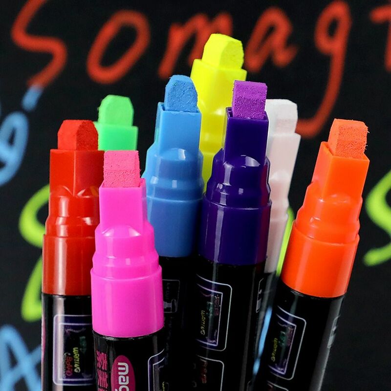 지워지는 액체 분필 마커 펜, LED 글쓰기 보드, 유리창 아트 마커 펜, 칠판 그래피티 형광 마커