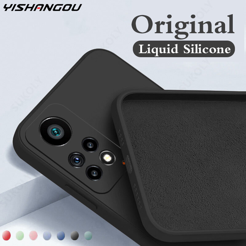 Liquid Silicone Case For Xiaomi 11T 13T Mi 11 Lite Poco X5 Pro Shockproof Soft Cover For Xiaomi Redmi Note 10 11 12 Pro 5G 11s