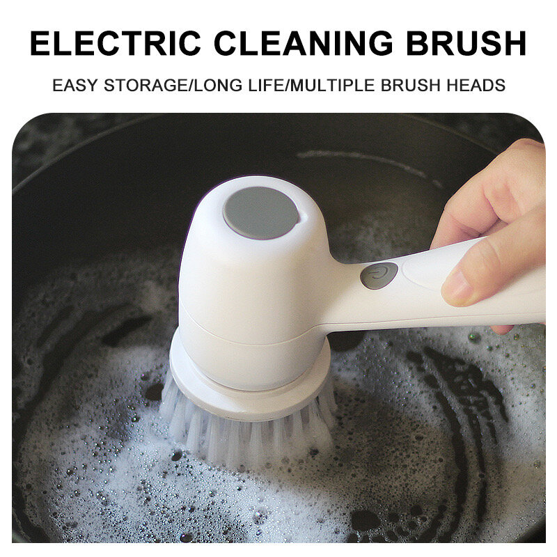 Multifunktion ale elektrische Reinigungs bürste für Küche und Bad-kabelloser Hand wäscher für Geschirr, Töpfe und Pfannen