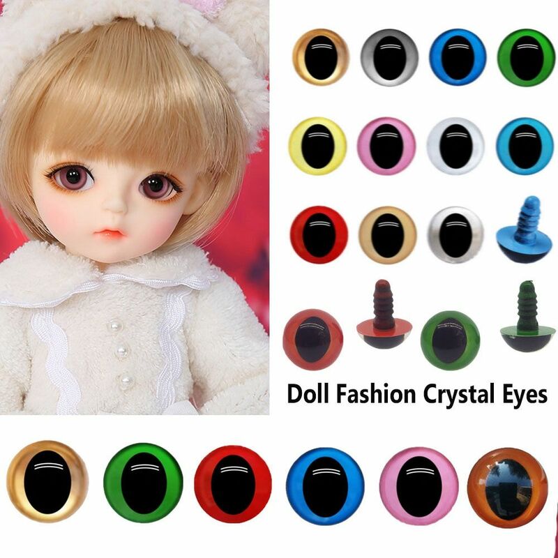 10pcs/5 pairs 10mm/12mm/13mm/15mm/18mm DIY For BJD Doll Safety Animal Toy Plastic Eyes Eyeball Doll Making Crafts