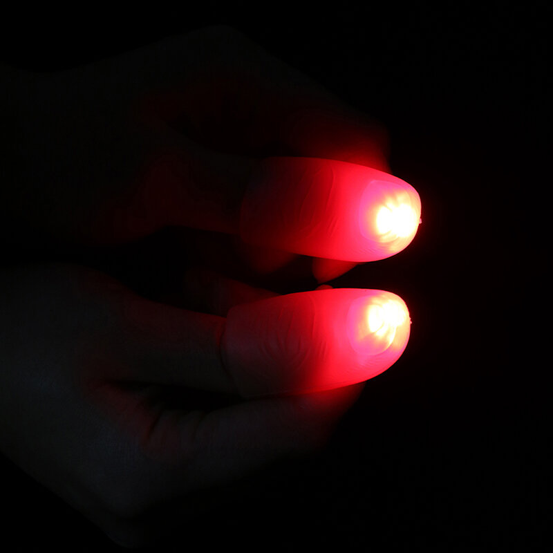2 pz divertente novità LED luce lampeggiante dita bambini incredibili bambini regali luminosi trucco magico puntelli fantastici giocattoli luminosi