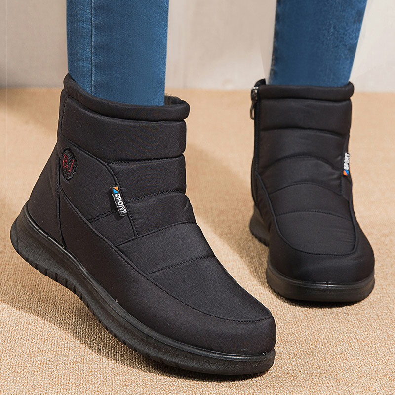 2023ใหม่รองเท้าผู้หญิงกันน้ำหิมะรองเท้าฤดูหนาวรองเท้าผู้หญิงข้อเท้าซิปฤดูหนาว botas femininas ให้ความอบอุ่น botines
