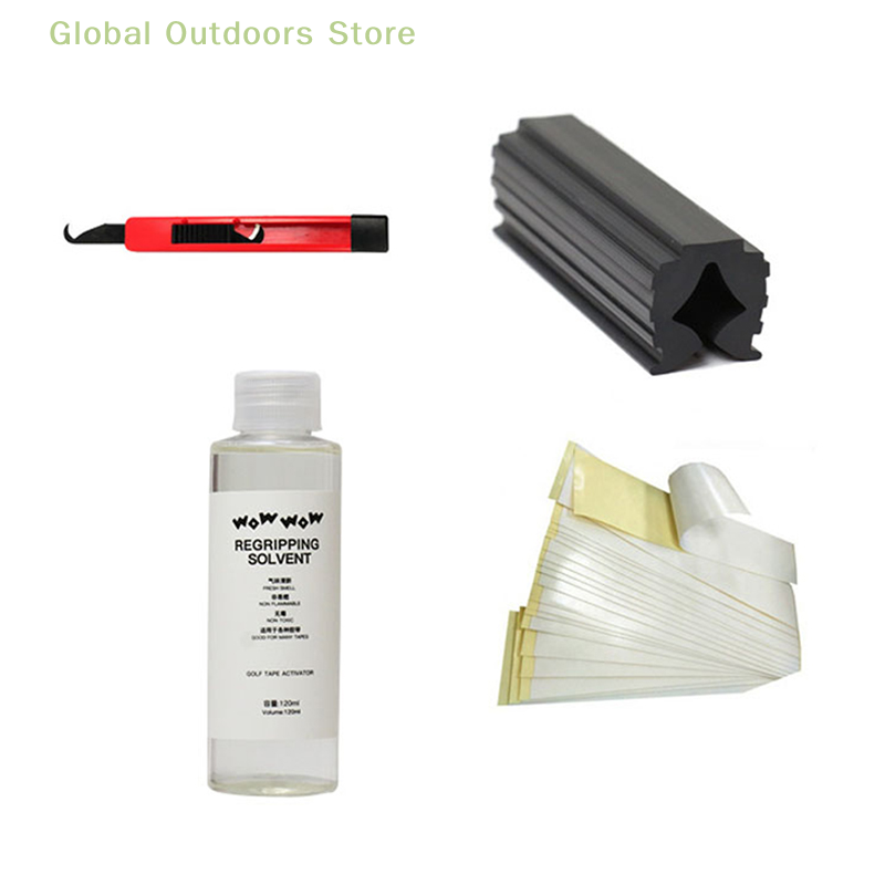 Golf Club Grip Kit Repair Spray, substituição solvente, fita adesiva dupla face, conjunto de ferramentas