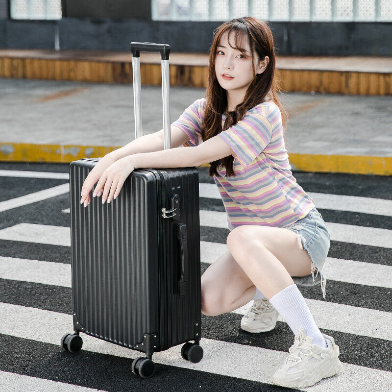 PLUENLI Super Light and Large Capacity Luggage Trolley Case Universal Wheel Suitcase Boarding Bag Suitcase with Combination Lock
