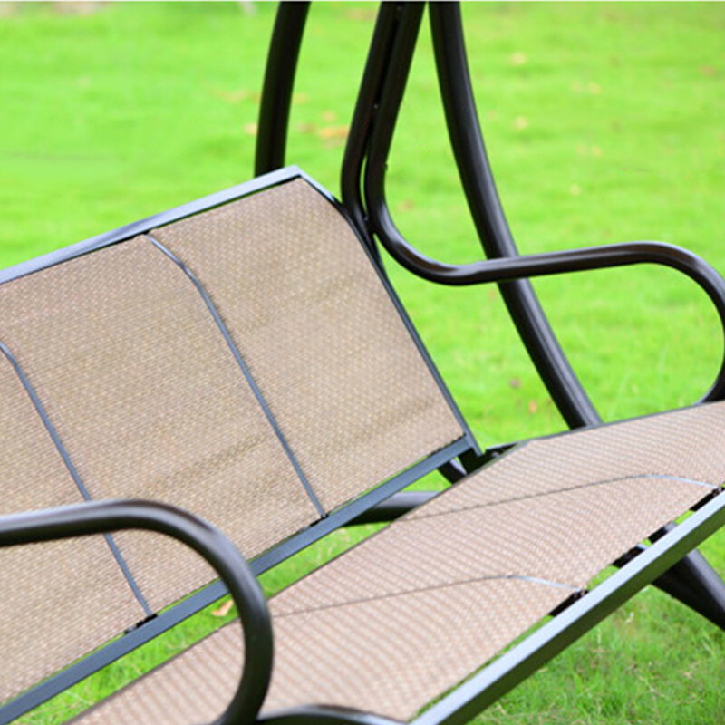 Chaise à bascule en fer pour jardin hawaïen, 3 personnes, tissu Tekpatio, banc, intérieur, extérieur, arrière-cour, usage domestique