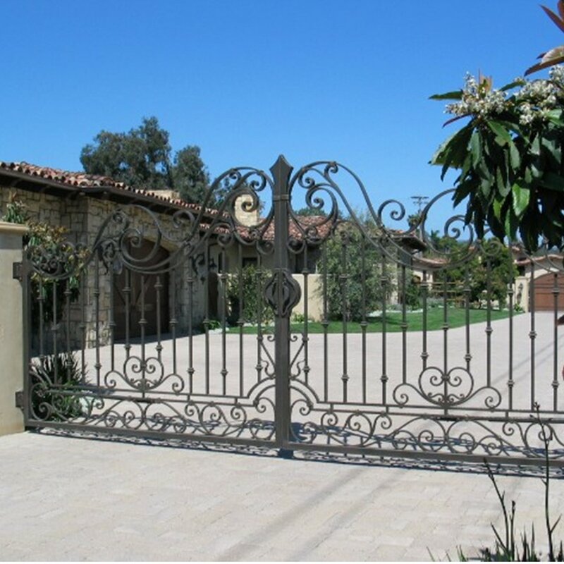 Home Metal 12Ft Driveway Wrought Iron Gates Designs China Suppliers