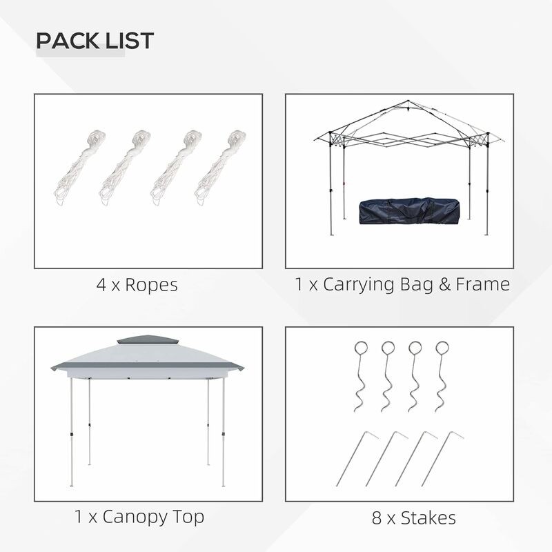 ネットとバッグ付きのポップアップキャノピー、インスタントサンシェルター、パーティー用テント、高さ調節可能、グレー