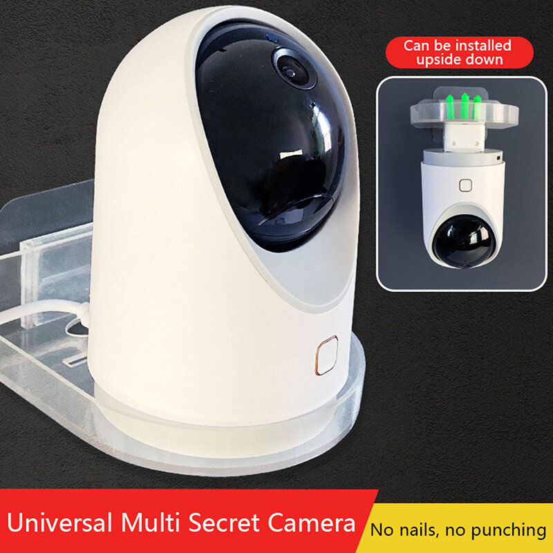 Security Surveillance CCTV Camera Holder, Home Stand, auto-adesivo, fixador sem broca, Traceless suporte de parede, novo