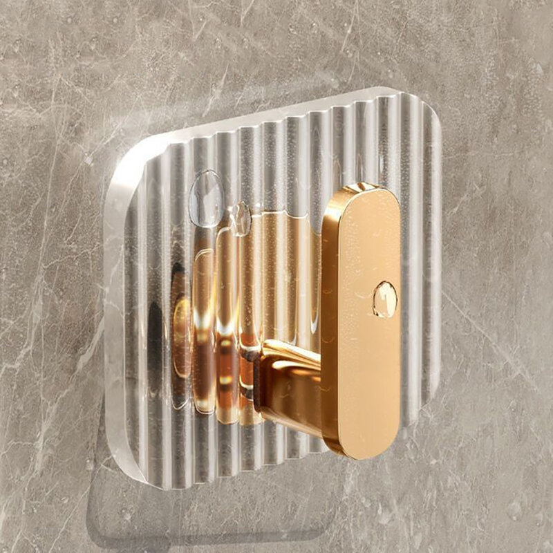 Household Self-adhesive Wall Hooks Acrylic Bathroom Hooks For Hanging Waterproof Luxury Adhesive Hook Towel Holder Accessories
