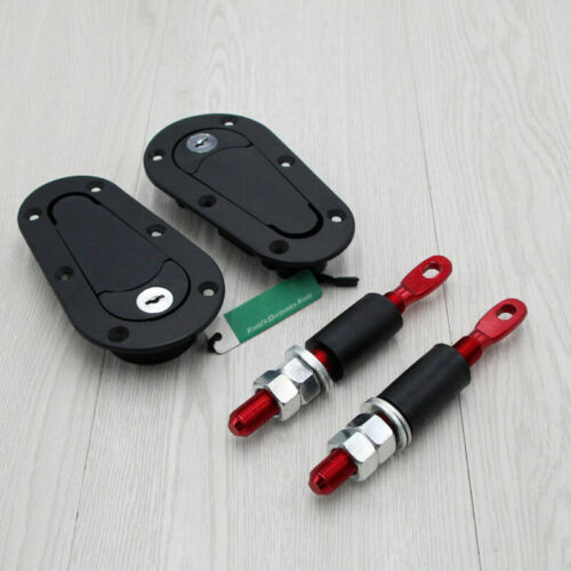 Snelsluiting Motorkap/Motorkap Vergrendelingen Plus Flush Set Vergrendeling Pin Zwart