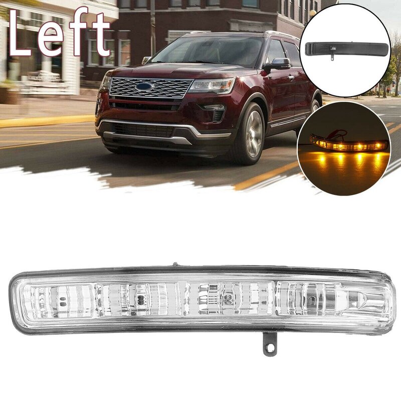 Luz de espejo de viento lateral izquierdo para coche, intermitente, lámpara para Ford Explorer 2011-2018, BB5Z-13B375-A, BB5Z13B375A