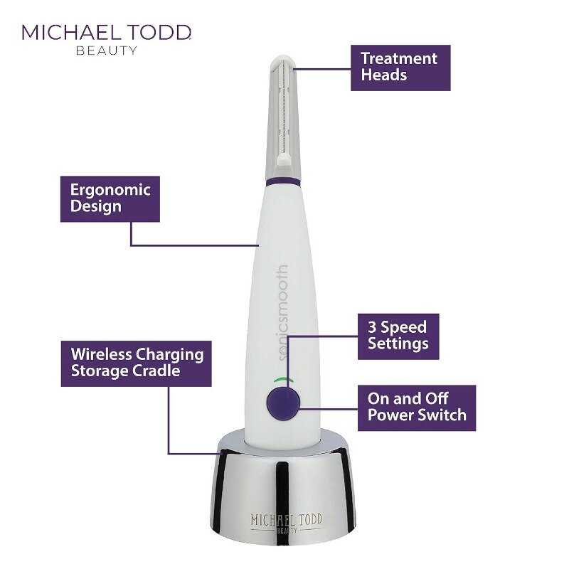 Michael robin Beauty - Sonicsmooth - SONIC Technology Dermaplaning Tool - 2 in 1 esfoliazione facciale da donna