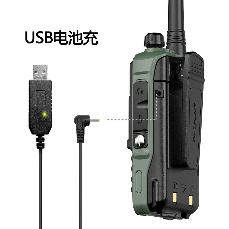 Militärische grüne zivile walkie-talkie uv doppelte high-power mobile road trip (antrags notizen uns oder europäische regeln englisch)