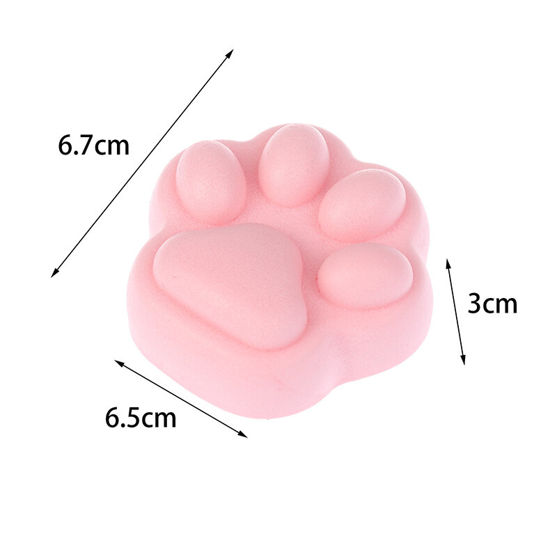 โมเดลใหม่ตีนแมวขนาดเล็กน่ารักสีชมพูเท้าแมวเด้งช้านุ่มใช้ดูดบีบคลายเครียดของเล่นปล่อยของเล่น