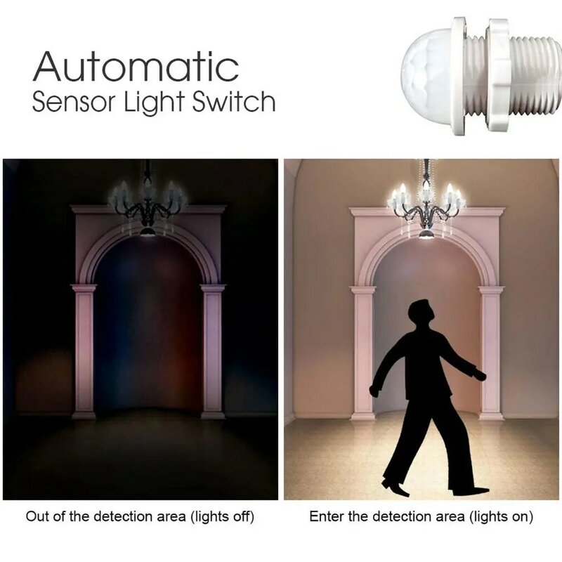 미니 LED 민감한 야간 조명, 110/220v, 가정 실내 실외 적외선 모션 센서 감지, 자동 센서 조명 스위치