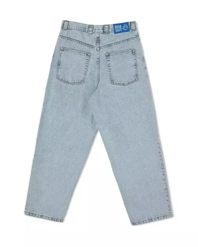 Hip Hop Gothic Cartoon Big Boy Jeans Y2K Pants Streetwear Embroidery Retro Blue Baggy Jeans Punk Rock High Waist Wide Trouser