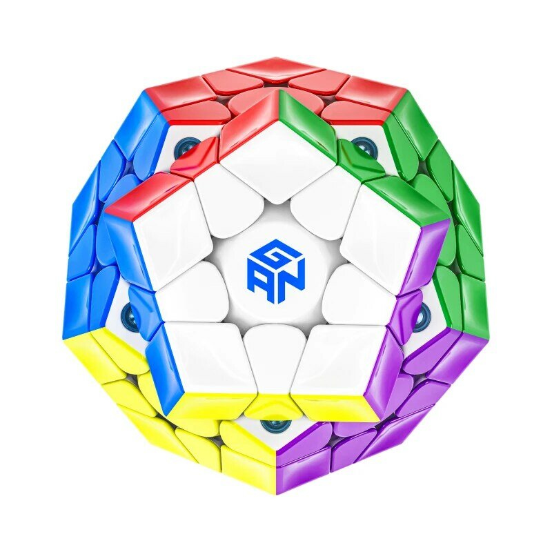 GAN Megaminx Maglev kubus ajaib magnetik UV, mainan Fidget profesional tanpa stiker kubus cepat Puzzle