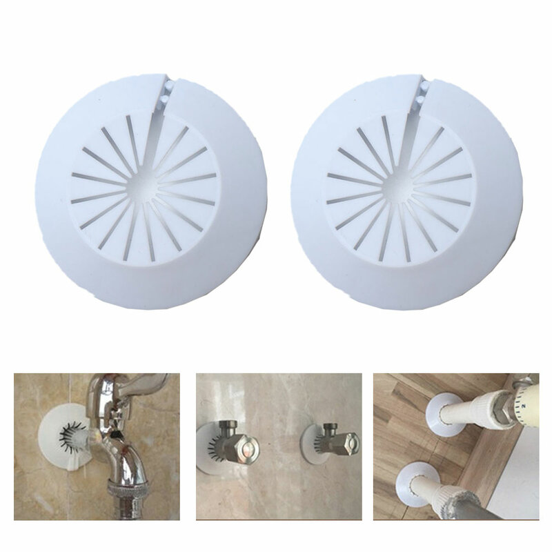 Пластиковое настенное отверстие для ванной комнаты, 2 шт., угловой клапан для смесителя, декоративная крышка, защелкивающаяся пластина, аксессуары для кухонного смесителя