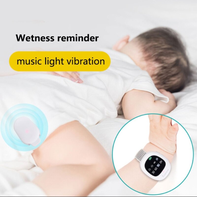 Alarma inalámbrica para humectar en la cama, Enuresis inteligente, Sensor de orina, pañal para bebé, niño pequeño y adulto