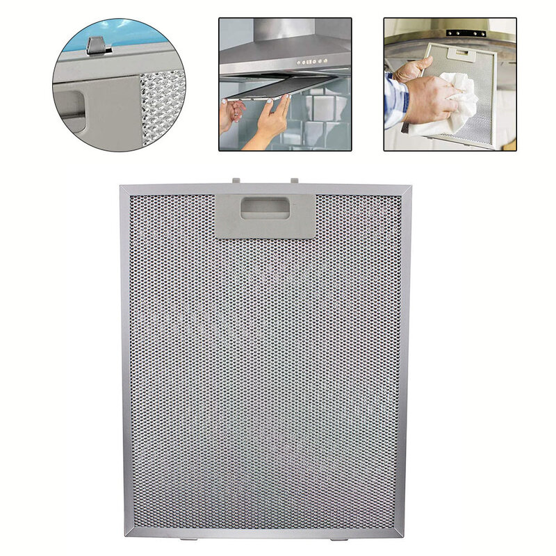Filtro de exaustor de alumínio para cozinha, exaustor, graxa, extrator, ventilação, aspirador, malha, 340x280x9mm