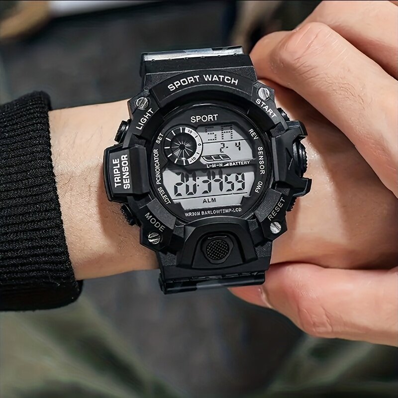 Men's LED Digital Watch Date Sport Outdoor Electronic Watch for Men Boys Kids Multifunction Military Sports Watches Clock