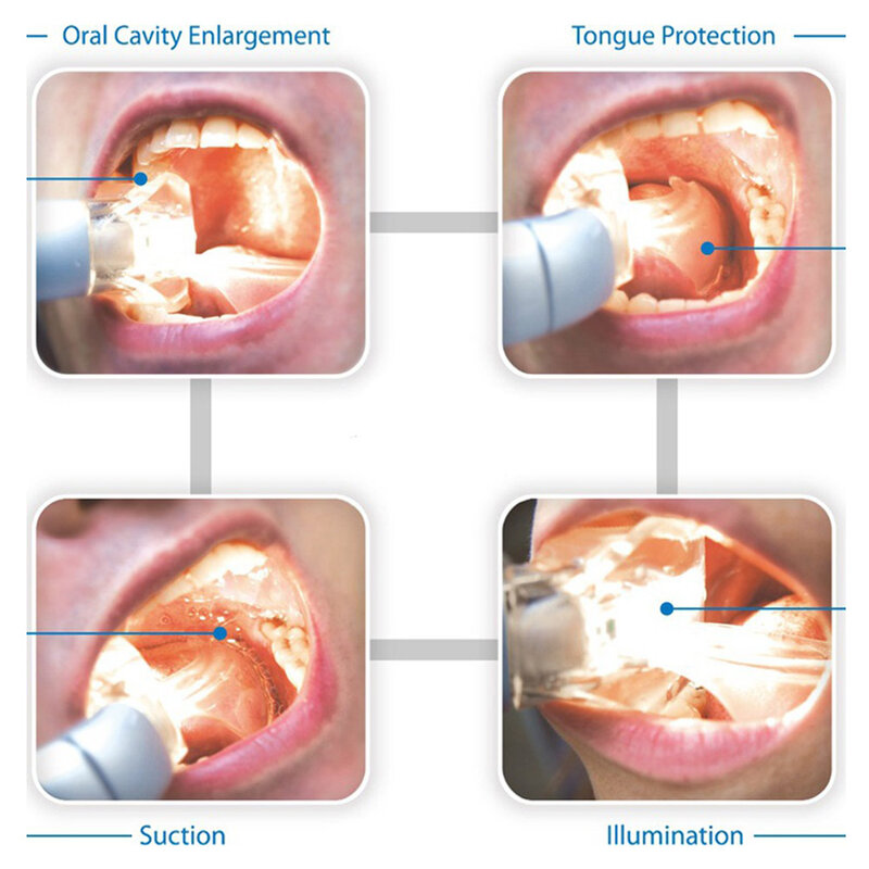 1 Set luce intraorale dentale Wireless più sistema di lampada a LED Wireless di aspirazione igiene orale endoscopio lente d'ingrandimento del dentista illuminatore