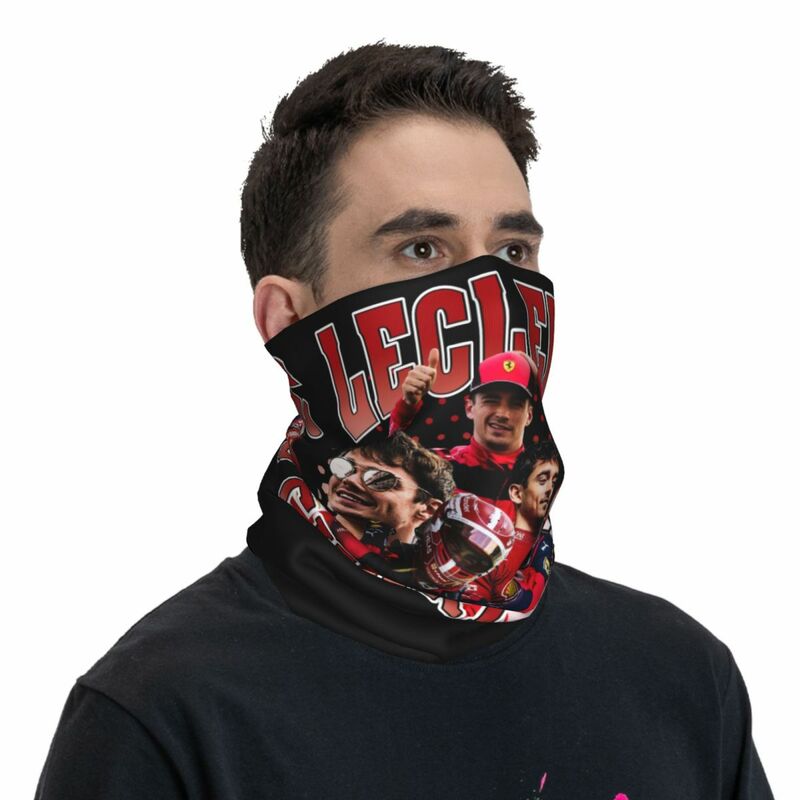 F1 Charles Leclerc Balaclavas Riding Cycling Accessories Bandana Neck Gaiter Racing Driver Wrap Scarf Rider Face Mask Breathable