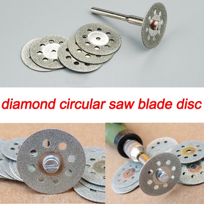 Discos de corte de diamante de 10 piezas y 22mm, herramienta para cortar piedra, abrasivos, accesorios de herramienta rotativa Dremel