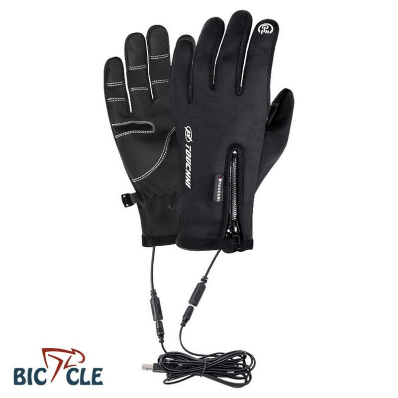 1 Paar beheizte Fahrrad handschuhe elektrisch beheizter Hand wärmer USB Winter warme Handschuhe zum Radfahren im Freien Wandern Motorrad Ski Camping