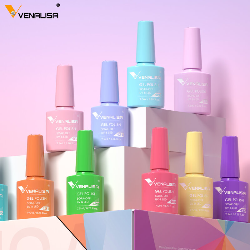 Venalisa Milky White Jelly Color Earth Brown Collection Nail Gel Polish Soak Off UV LED Gel Varnish Full Coverage Nail Manicure