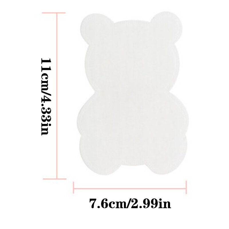 Parche desechable para axila de oso pequeño, 10 piezas, para la piel suave y agradable, transpirable y seco, almohadilla Invisible de larga duración a prueba de sudor