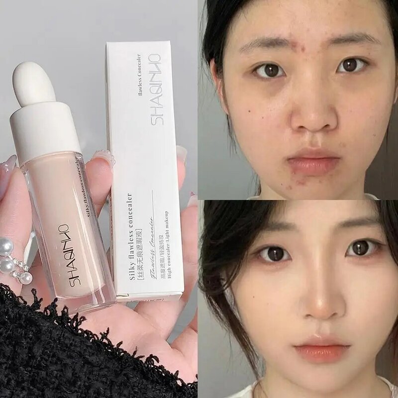 Facial Traceless Concealer Covers Acne Marks Dark Circles Moisturizing Hydrating Skin High Even Coverage Tone Concealer J2C9