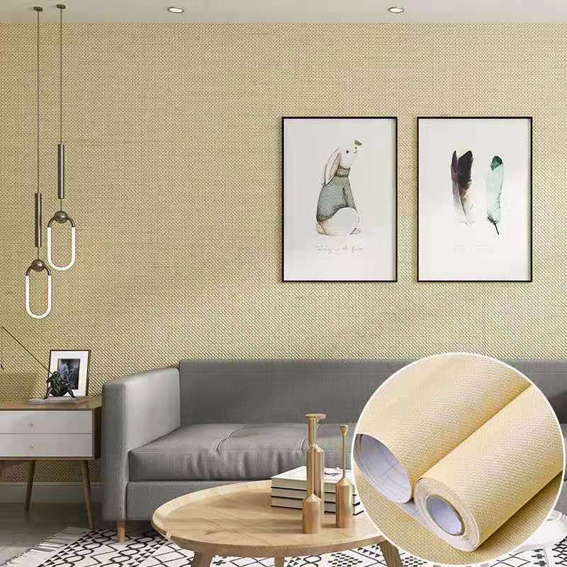 Papel de Contacto impermeable de vinilo, papel tapiz autoadhesivo texturizado de lino para sala de estar, calcomanías de pared de dormitorio, renovación de muebles
