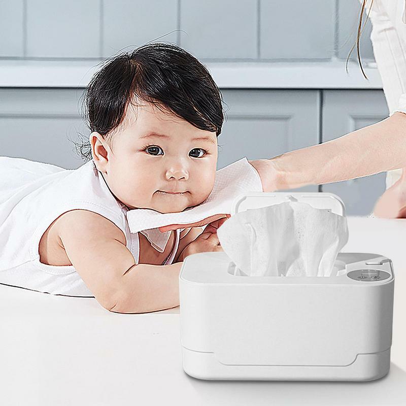 Baby Wipe Warmer Heater Dispenser di asciugamani bagnati tovagliolo scatola riscaldante uso domestico/auto Mini Wipe Warmer Case salviette disinfettanti